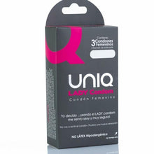Cargar imagen en el visor de la galería, UNIQ Preservativos femeninos sin latex 3 unid
