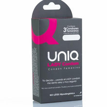 Load image into Gallery viewer, UNIQ Latex-free female condoms 3 units