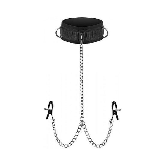Submission collar with nipple clamps