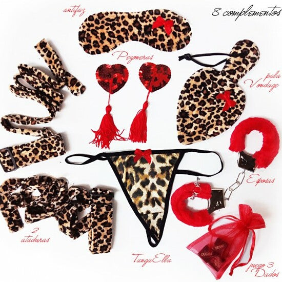 Kit Leopardo rojo bondage