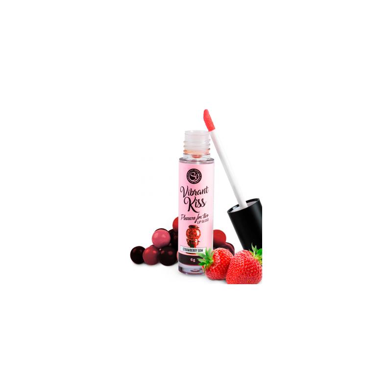 Secret Play Lip Gloss Vibrant Kiss Strawberry Bubble Gum Flavor